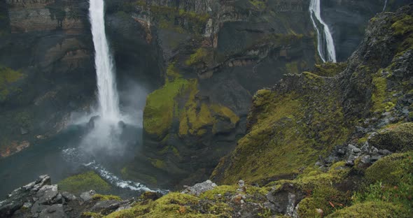 Most Beautiful Haifoss Waterfall in Iceland Highland alt