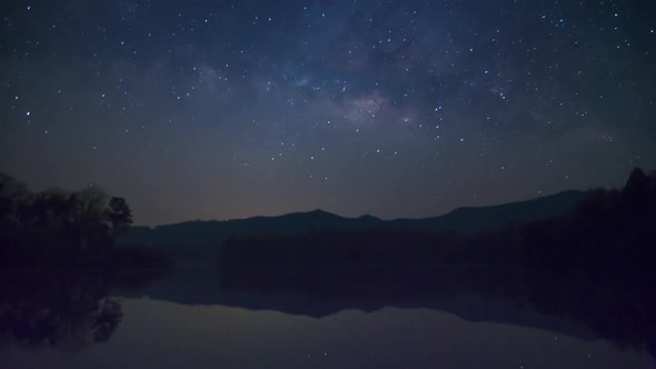 Milky Way Galaxy Time Lapse. alt