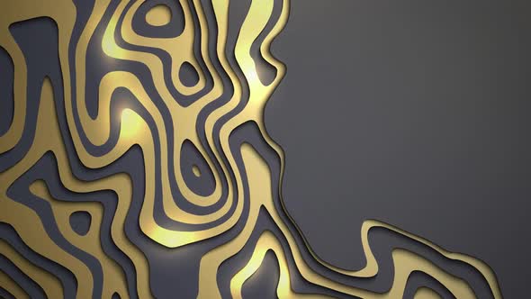 Gold and Black Papercut Animation Seamless Loop