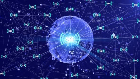 Iot Information And Data Transmission Of 5g Mobile Network Communication alt