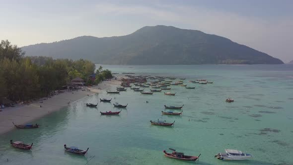 Aerial view of Koh Lipe beach in Thailand alt