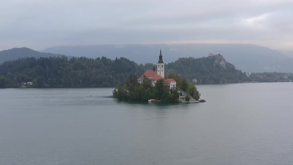 Lake Bled and the Church of the assumption of Mary