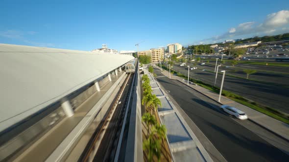 Urban Train FPV cinematic drone Flight in Puerto Rico 1 , Adrenaline Films 4K 30Fps | Vuelo de dron alt