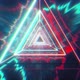 Flying Through Glowing Neon Triangles - VideoHive Item for Sale