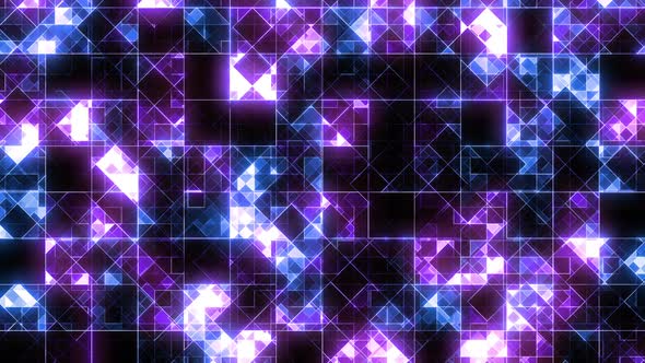 Abstract Blocks Blue Purple Loop 4K