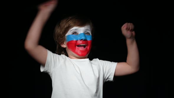 Happy Fan Celebrate Victory of His Team alt