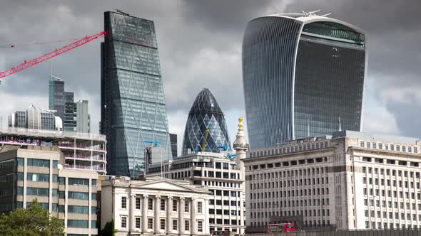 Timelapse london city skyline skyscrapers architecture england urban alt