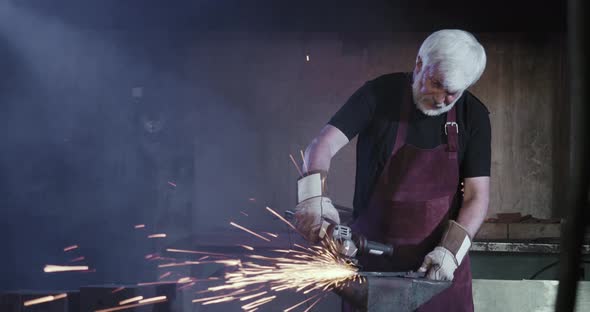 Blacksmith Working Hard in Workshop alt