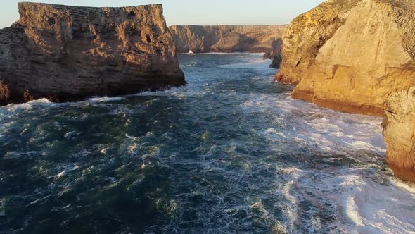Ocean and Yellow Rocks By Cape St. Vincent, Portugal, Which Is the Southwesternmost Point of alt