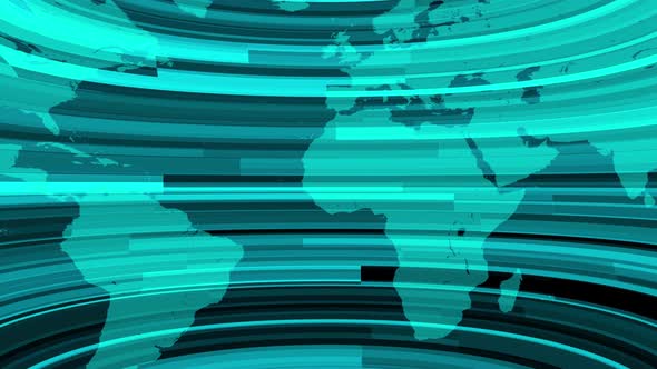 Technology Lines with earth map News Background. 4k techy news background. alt