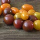Cherry tomatoes on rustic wooden background - VideoHive Item for Sale