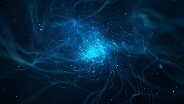 Blue Space Wormhole Travel Motion Loop Background