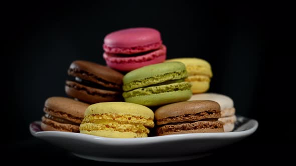 Colorful Macarons Rotating