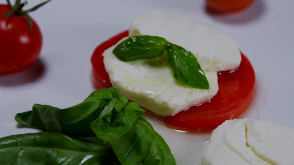 Caprese Salad on a White Plate 09