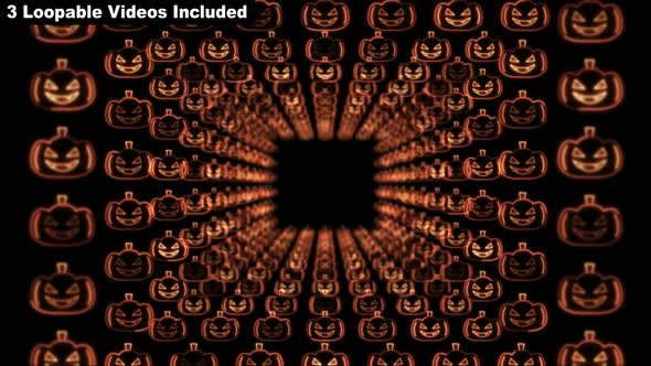 Halloween Pumpkins Neon Tunnel alt