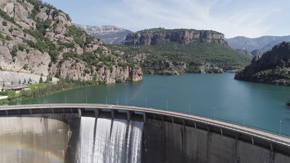 Dam at Llosa Del Cavall Reservoir Catalonia Spain