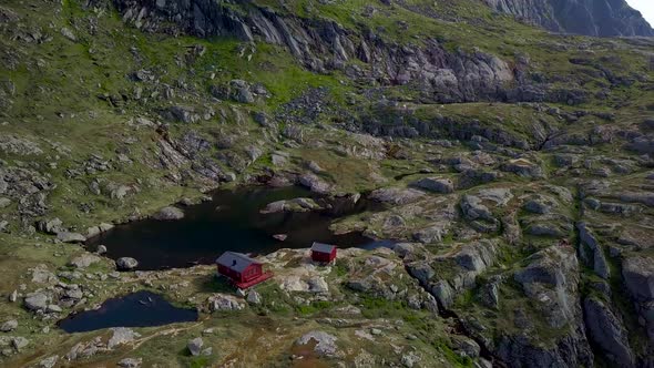 Scandinavian House Near a Mountain Lake alt