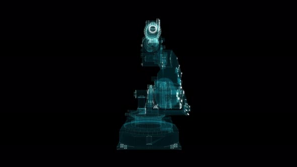 Industrial Robotic Arms Hologram