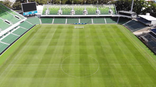Aerial View of a Stadium Soccer Field
