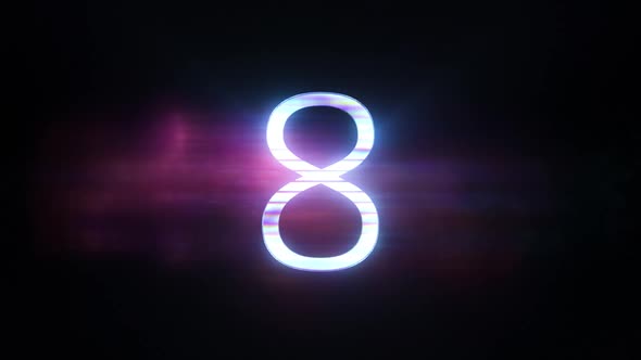 Countdown Timer From 10 to 0 with Lens Flares alt