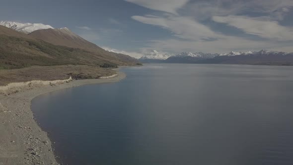 Aerial view of Lake Pukaki