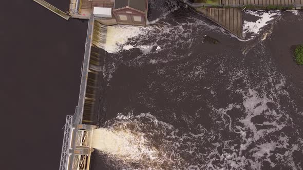 Top Down Of Otto C. Eckert Municipal Power Plant - Lansing Michigan - Grand River and Coolant Inlet alt