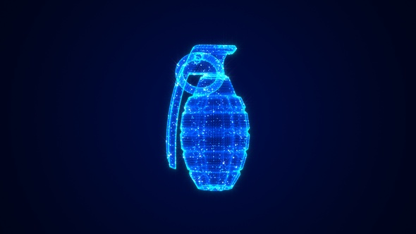 Hand Grenade 3 D Hologram alt