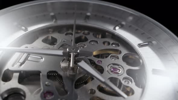 Skeleton Watch with Open Mechanism Rotating alt