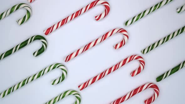 Candy cane caramels. Xmas sweet background. Merry Christmas and happy new year concept
