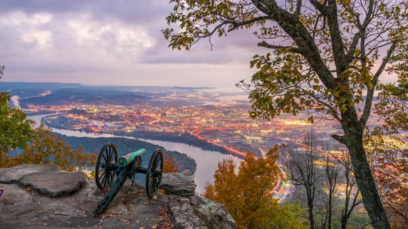 Chattanooga, Tennessee, USA from Lookout Mountain alt