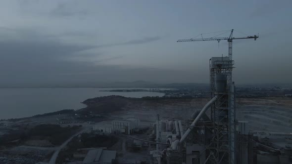 Aerial industrial footage  