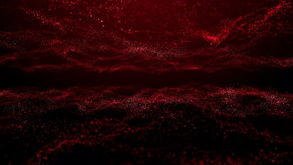 Red Particle Ocean Waves alt