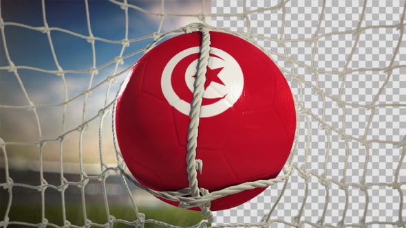 Soccer Ball Scoring Goal Day Frontal - Tunisia