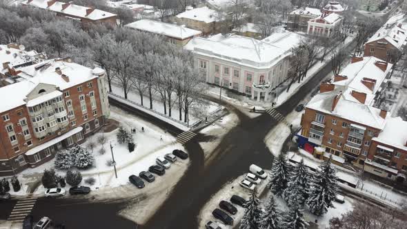 Aerial View of Poltava City in Ukraine alt