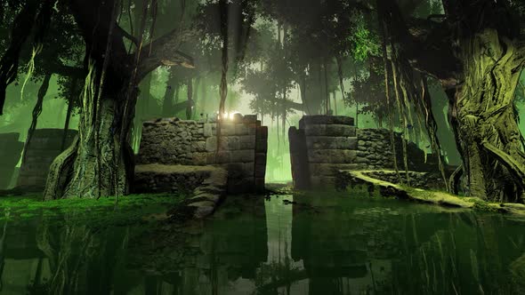 Panorama Of An Ancient Jungle Temple By Animix Videohive