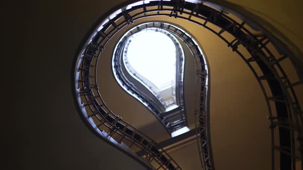 View From Below Vintage Staircase