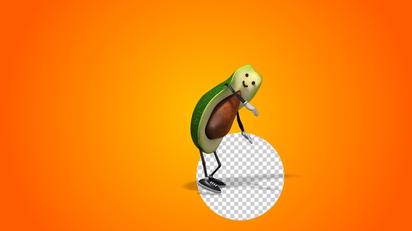 Avocado 3d Character Modern Dance