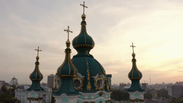Saint Andrew Slavic Church Roof with Golden Cross alt