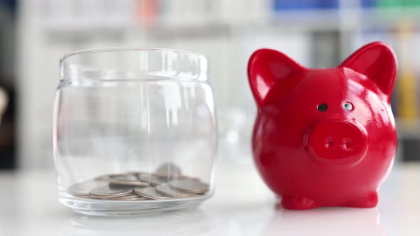 Replenishment of Piggy Bank with Coins and Piggy Bank alt