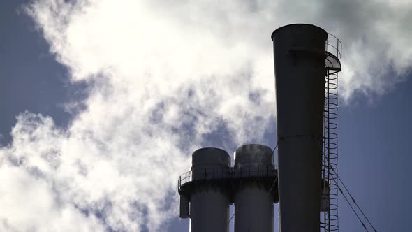 Smoke Comes From the Chimney. Air Pollution. Ecology. Kyiv. Ukraine. alt