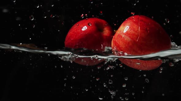 Apple Dropping Water