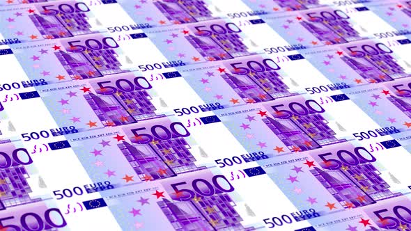 500 Euro Note Money Loop Background 4K 07