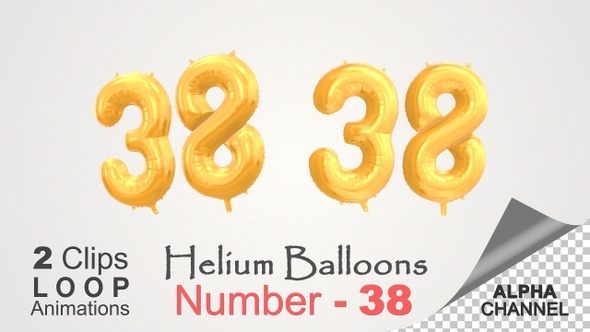 Celebration Helium Balloons With Number – 38
