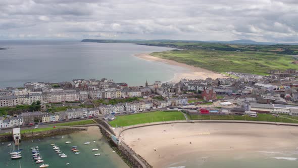 Portrush town on the Causeway Coastal Route, Northern Ireland. alt