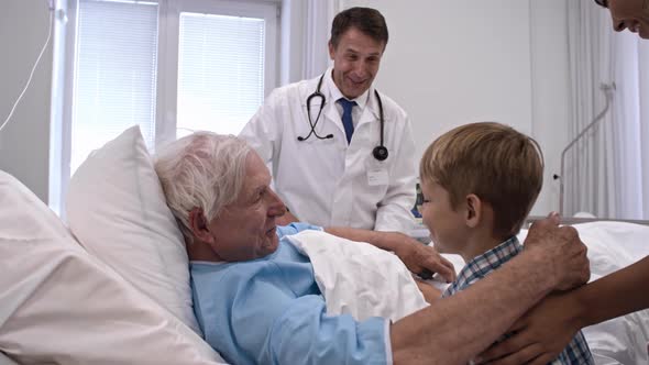 Kid Visiting Granddad in Hospital alt