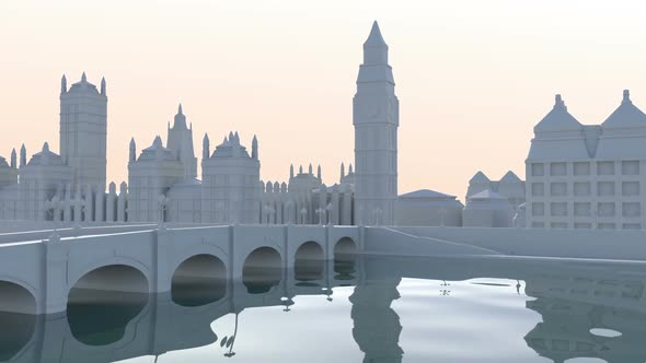 London Landscape Cartoon Background alt