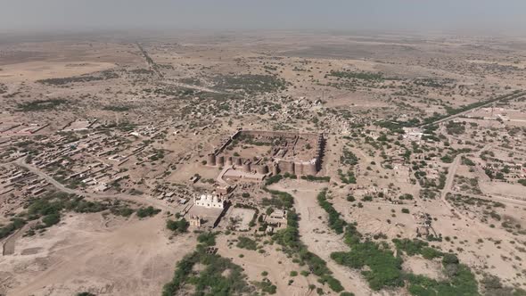 Aeria view of Derawar Fort in day time alt