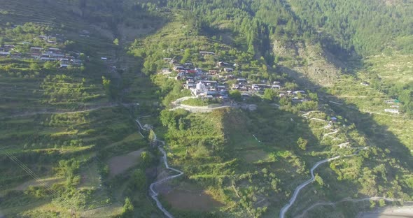 Village on High Altitude in Himalaya Region India