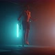 Muscular Man with Bare Torso is Jumping Using a Skipping Rope - VideoHive Item for Sale