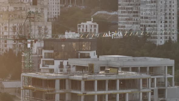 Construction of a residential buildings in the center of Tbilisi city alt
